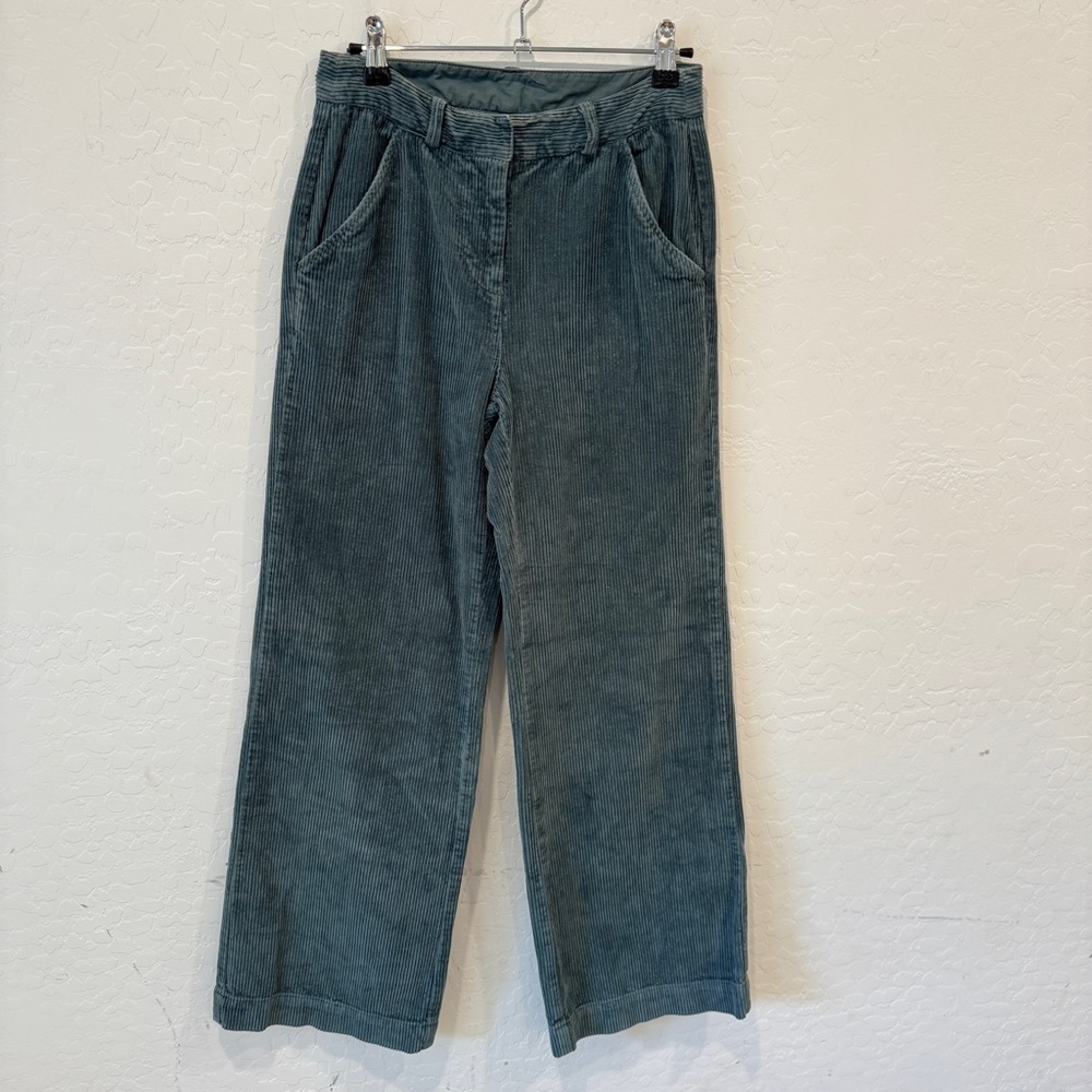 Poetry Wide-Leg Corduroy Pants in Teal